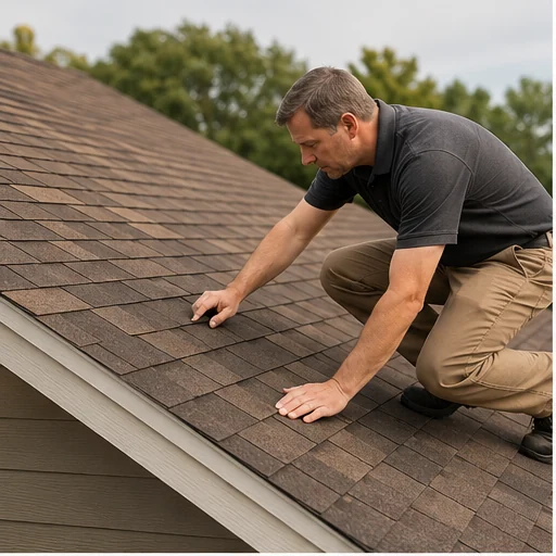 Chester Home Inspections inspector — on the roof